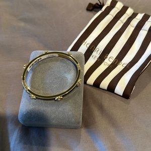 Henri Bendel Bangle Green with Goldtone accents